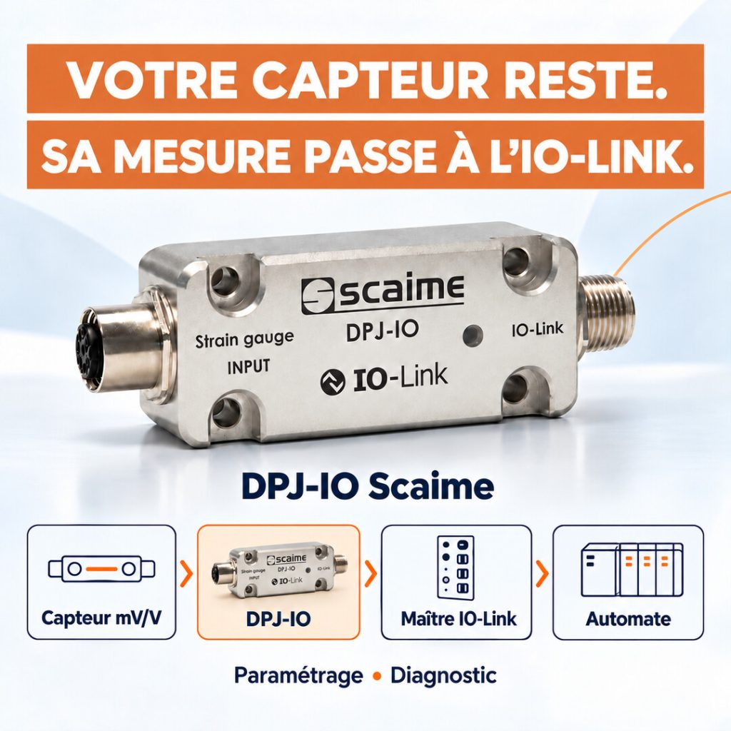 Conditionneur IO-Link SCAIME DPJ-IO pour capteur de pesage numérique à pont de jauges